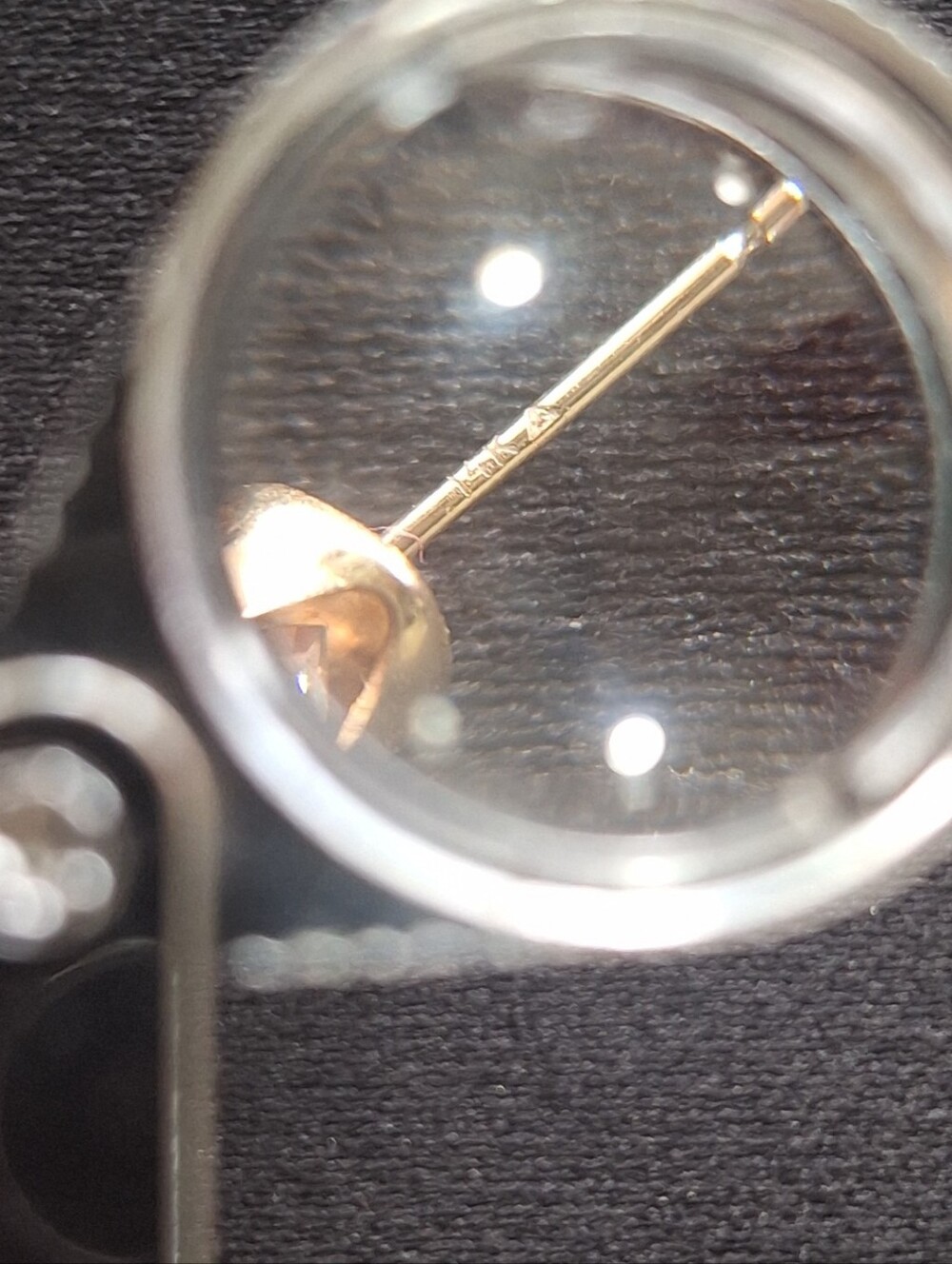 14K Gold CZ Solitaire Stud Earrings 6.4mm Round Basket Set - Picture 8 of 10